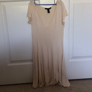 Forever 21 Egg White V neck Skater Dress